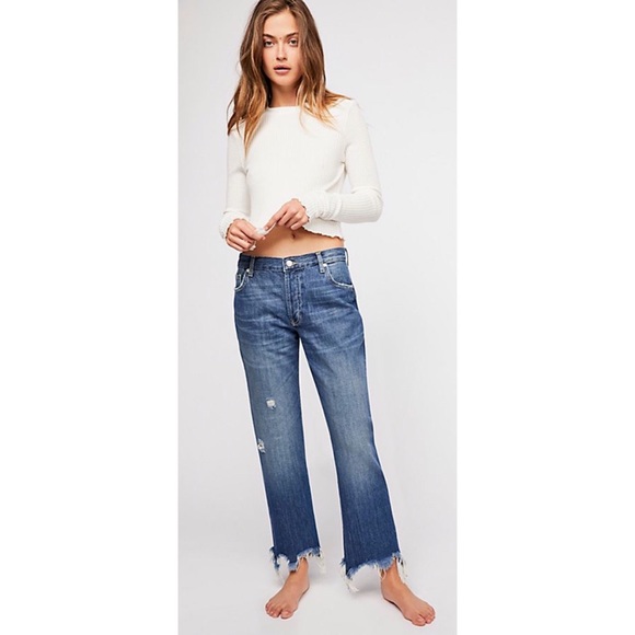 free people frayed hem jeans